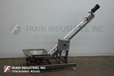 Flexicon #1450, 140 cu.ft. feeder auger, mounted on Stainless Steel #PB1-S-X portable base with support mast