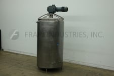1000 gallon Mueller, 316 Stainless Steel jacketed process tank, 57" ID, 97" straight wall, 150 psi, lift up