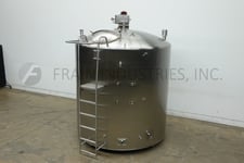 2000 gallon Walker #PZ, 316L Stainless Steel jacketed process tank, 88" dia. x 84" straight wall, 75 psi