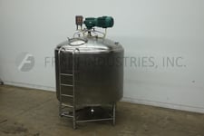 1700 gallon APV, 304 Stainless Steel jacketed process tank, 84" dia x 72" deep with 60" straight wall, dish