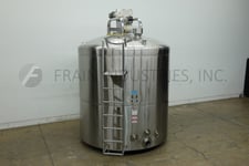 2500 gallon DCI, 316 Stainless Steel jacketed & insulated process tank, 96" dia x 88" straight wall, 75 psi