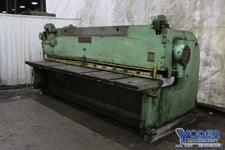 3/8" x 12' Lodge & Shipley #0612, power squaring shear, 36" front operated power back gauge, 15 hold downs