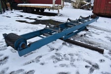 24" wide x 23' long, Troughing belt conveyor, self cleaning tail pulley, unused
