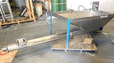 6" diameter x 10' long, Stainless Steel screw auger conveyor & hopper