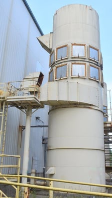 6180 sq.ft., Air Cure #484RF-10 baghouse dust collector, 484 bolted down rectangular type bags