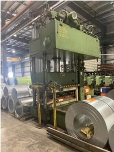 300 Ton, St. Lawrence, 4-post hydraulic press, 24" stroke, 44" daylight, AB PLC controller