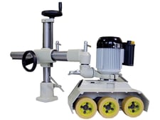 Extrema #XF-38.3, 3-Roll Power Feeder w/Mounting Column, 4-3/4" & 2-1/4" rollers, 1 HP, (8) Speeds, 3/4"