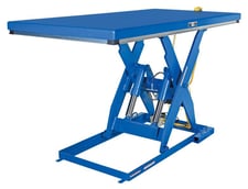 4000 lb. Vestil #EHLT-4896-4-56, Scissor Lift, 2 HP, 48" x 96" platform, 8" lowered H, 56" raised H, 24V AC