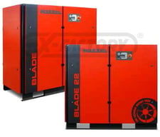 30 HP Mattei #Blade-22-I, Rotary Vane Air Compressor, 112 cfm @ 145 psig, 66 db(A), VSD Drive, 3 Yr parts &