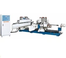 Cam-Wood #Set-410-SHJJAX, Double End Tenoner w/Sanding, 10-Head, 4" thick x 50" L, 12" x 1" diameter score