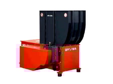 Weima #WLK-4, Vertical Hopper Fed Waste Grinder, 31.5" x 39" hopper, 1.1 cu.yd., 30 HP, 10" rotor diameter