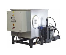 Weima #TH-714, Cylindrical Briquette press, 2-3/4" diameter x 4" L compacted log, 1.4 cubic meter, 18 HP, 280