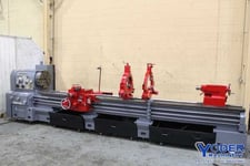 24" x 164" Dainichi #DLG-5HB, gap bed engine lathe, 16" swing over cross slide, (2) roller steady rests