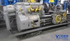 28" x 144" Axelson #25, engine lathe, 18" swing over cross slide, 4-jaw 21" chuck, chip pans, 20 HP, #57768