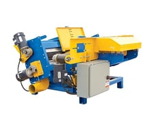 Baker #M6, Sidewinder Board Deduster, 34" conveyor H, 140 FPM, 6" width x 1-3/4" H x 62" L board, (2) 0.040"