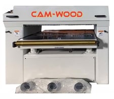 52" x 8" Cam-Wood #WP-1400HX, Single Sided Planer, 1/4" cut depth, 9" min. L, 3600 RPM, 55" x 55" table, 25