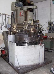 36" Bullard #Spiral-Drive Hi-Column, vertical turret lathe, 48" max under rail, 9-150 RPM, fine feed, 3-jaw