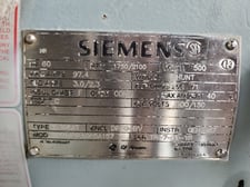 60 HP 1750/2100 RPM Siemens, Frame CD386AT, DPFG-BV, 97.4 amps, 500 VA