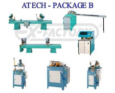 Atech #Package-B, Window Package, (150) workpieces/day, Miter Saw, Glazing Bead Saw, Welder, Slot Router, End
