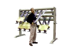Quick #CRFR-08, Panel & Door Clamp, 8' width, 6-row clamp rack, (16) clamps, 40" opening, 3.5" H x 4.75" jaw