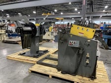 2500 lb. Coe Press Equipment #CPR-PO-2512 & CPPS-PO-300-12, double end reel & powered straigthener, 12" width