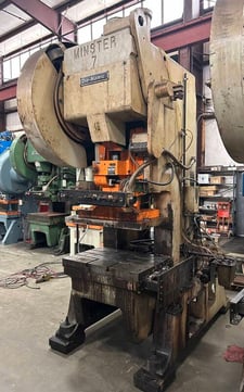 75 Ton, Minster #7, 4" stroke, 21" Shut Height, 90 SPM, 36" RLx24" FB Bed, air clutch