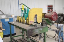 Chop saw with 5 stops, 14", 70" table 5HP single phase 220v electric motor