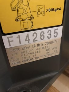 Fanuc, LR Mate 200iD/7H, 5-Axis CNC robot, 2013, #104891