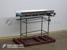 24" wide x 7.1' long, Stainless Steel neoprene belt incline conveyor, 1 HP fixed speed motor, Stainless Steel