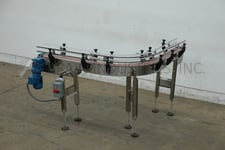 4-1/2" wide x 8.9' long, BMI / Benda Mfg, Stainless Steel table top conveyor, powered by 1/2 HP drive