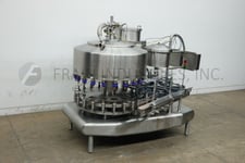 Federal #21-8, automatic, 21 head rotary, stainless steel, pressure gravity filler and 8 head rotary screw