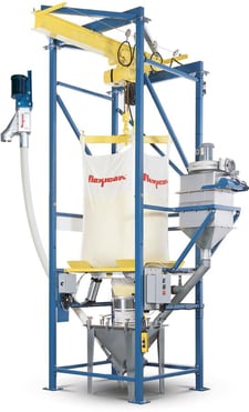 Bulk Bag Super Sack Unloading & Filtration System, Flexicon #BFC-C, 135 cu.ft./hour, mounted on heavy duty