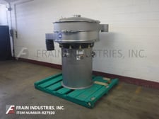 48" Sweco #XS48S888, single separation vibratory sifter, mounted on vibratory pedestal style base