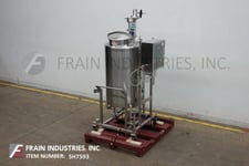 130 gallon M.g. Newell, 316 Stainless Steel single wall tank, 30" OD X 48" deep with a 44" straight wall