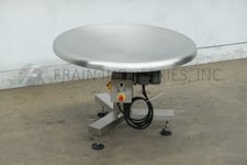 Ohlson #CT-47-SS, stainless steel constructi, 47" diameter disc accumulation table, mounted on Stainless