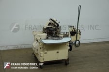 Rasch #RU, semi automatic, intermittent motion, bottom fold, foil wrapping machine, mounted on base frame
