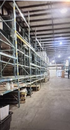 Pallet Racking, Holds 2 std 48x40 pallets in each rack, 1400 Ft long, 20 Ft High