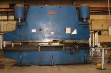 400 Ton, Pacific #K400-14, hydraulic press brake, 14' overall, 128" between housing, 12" stroke, 1973