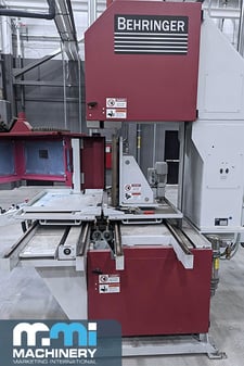 33.5" x 25.6" Behringer #LPS-T 3D, vertical band saw, 56-394 FPM, 225.6" x 1-5/8" x 0.05" blade, 2021