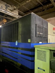 150 HP Ingersoll-Rand #LRN150H-CC, screw type, air cooled, s/n Nf50270u04088, 74450 hours, 2004