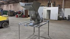Prodeva #318SS, glass crusher with infeed conveyor, 2-3 TPH, 7" x 15" feed opening