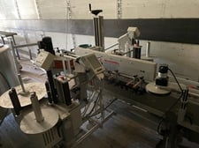 Quadrel #Techline-F/b-Wrap, 200 PPM, 12" label unwind capacity, 150 bottles/min, 13" H product, 10' L system