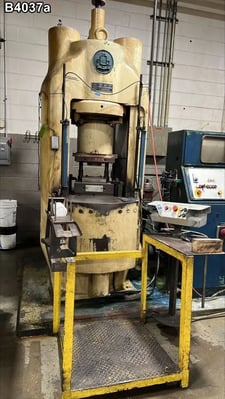 1000 Ton, Sack & Kiesselbach #100MP, hydraulic hobbing/coining press, 23" platen, 31.5" DL, #B4037