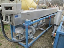 Automated Downstream Equipment Stainless Steel spray cooling tank, 15' length, 11" x11" cross section