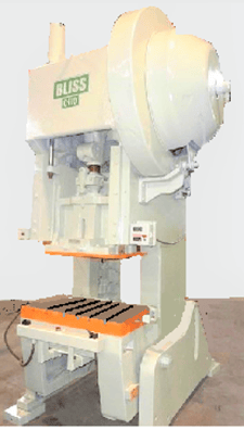 110 Ton, Bliss #C110, OBI press, 6" stroke, 21" Shut Height, 42" x27" bed, 28" x22" ram, reconditioned, 1971
