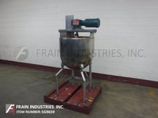 40 gallon Groen #40-Gal-RA-SP, 304 Stainless Steel jacketed kettle, copper interior, 125 psi, 26" dia x 25"