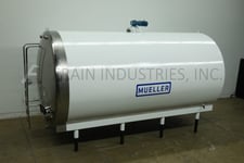 6000 gallon Mueller, 304 Stainless Steel horizontal tank, 98" diameter x 190" straight wall, dish ends, 170