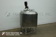 700 gallon Crepaco, 304 Stainless Steel jacketed & insulated process tank, 66" diameter, 48" straight wall