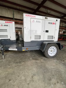 22 KW Airman #SDG25S, trailer mounted diesel generator, Tier 4, sound atternuated enclosure, 709 hours, 2021
