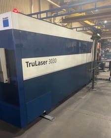 Trumpf #TruLaser-3030, CNC fiber laser, 6000 watt, 118" X, 59" Y,.39"/.98" thickness, 2018